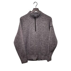 Nike Dri Fit Men's Gray Quarter-Zip Sweater M